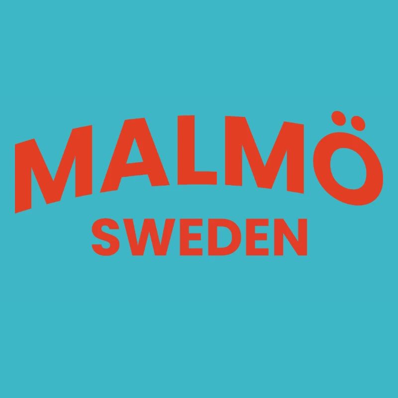Typographie rouge de Malmö