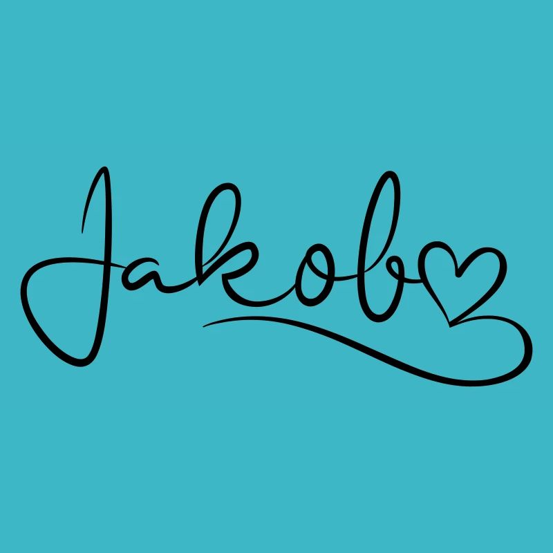 Jakob Last Name First Name Heart Decor