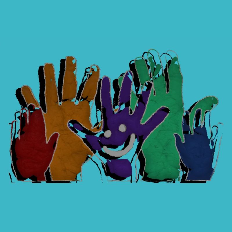 HELLO hands - grunge style