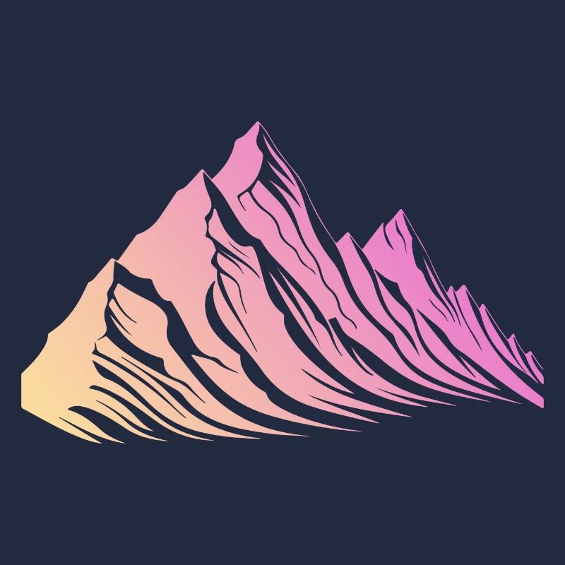 Mountains Hiking Symbol