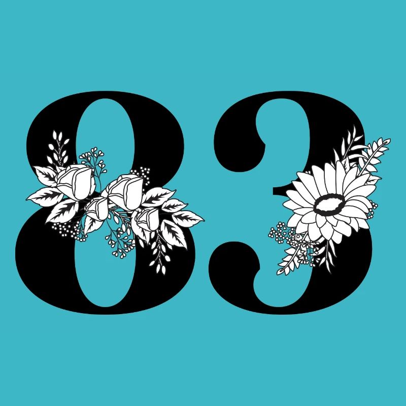 Nummer 83 Schwarze Blumen - 83. Blumengeburtstag