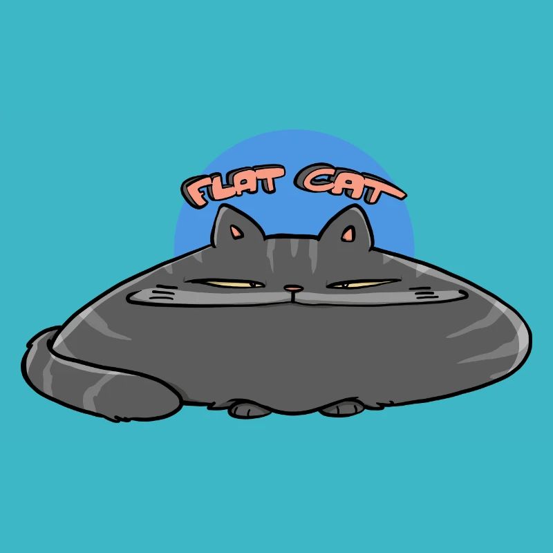Flache Katze