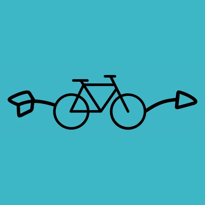 Flèche de vélo pointant vers la droite