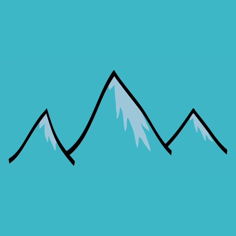 Berge mit Schneekuppe