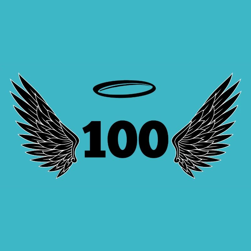 Nummer 100 Engel - Flügel zum 100. Geburtstag