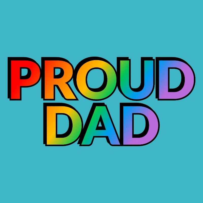 Stolzer Vater LGBTQ Pride Vater
