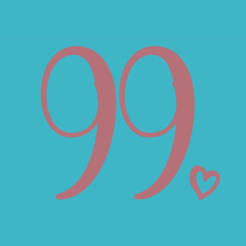 Mignon numéro 99, 99 ans, cadeau de 99e anniversaire