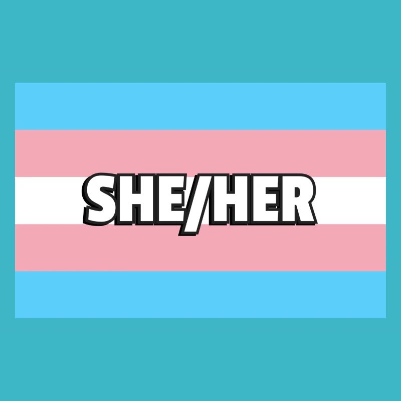Transfem Elle Son Transfem Drapeau Trans