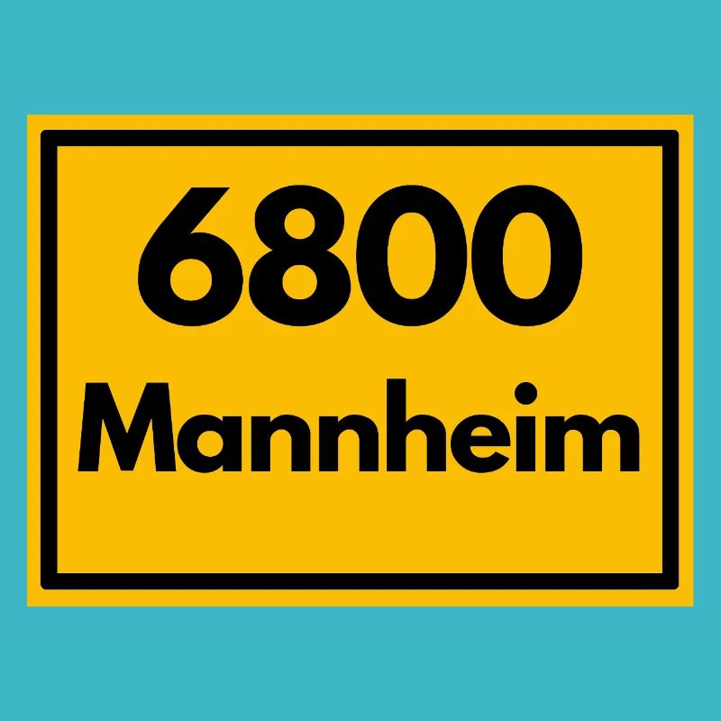 ALTE POSTLEITZAHL PLZ RETRO 6800 MANNHEIM Quadrate