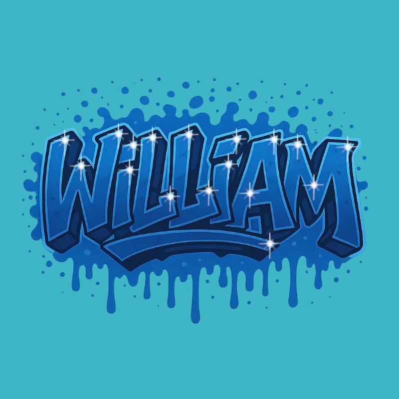 Graffiti First Name WIlliam Gift Ideal Printable