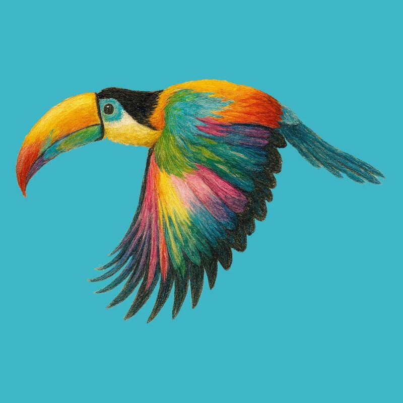 Rainbow Parrot Pattern