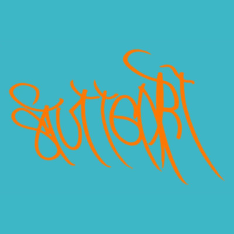 Graffiti Orange Hand Lettering Stuttgart