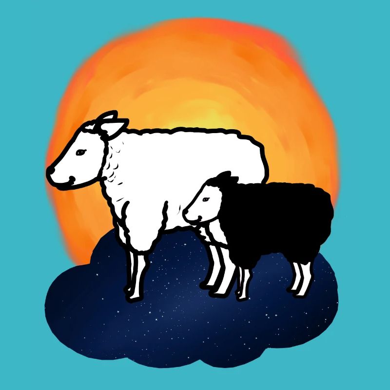 Sternenhimmel Schafe Schaf Lamm himmlisch