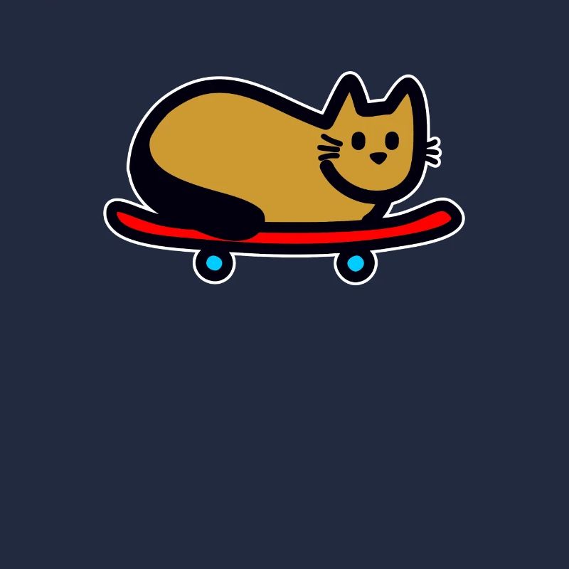 Cat on skateboard