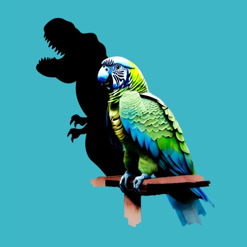 T-Rex Perroquet Jaune Bleu Ara Ara