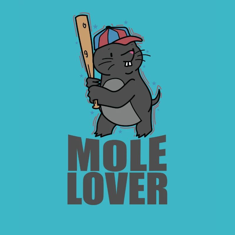Mole Lover Plays Baseball Animal Mound