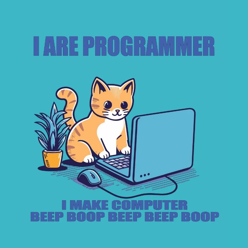 I are programmer, working cat