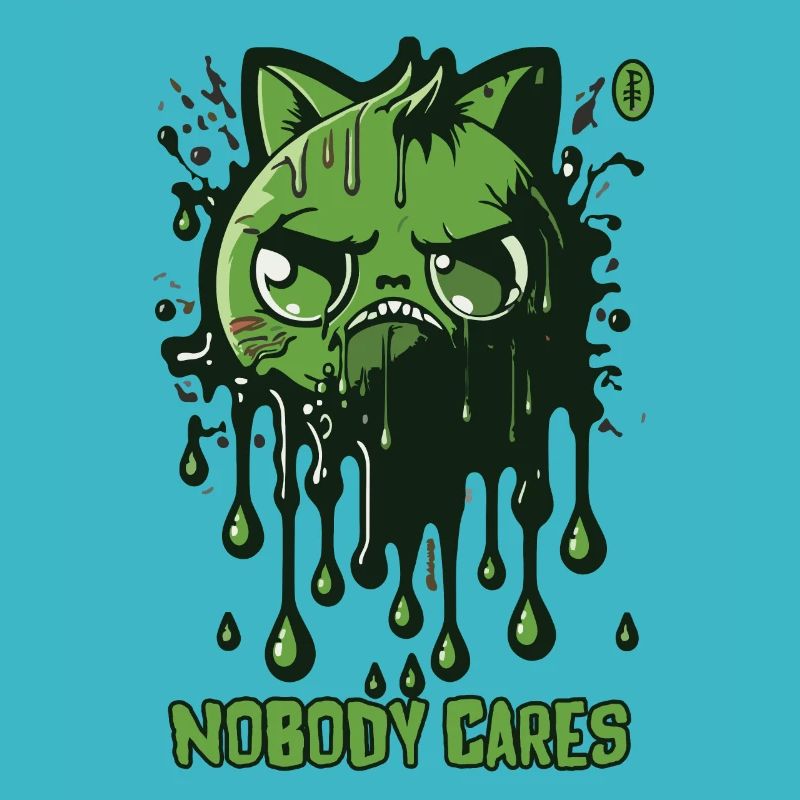 Nobody Cares: Paint Dripping Cat