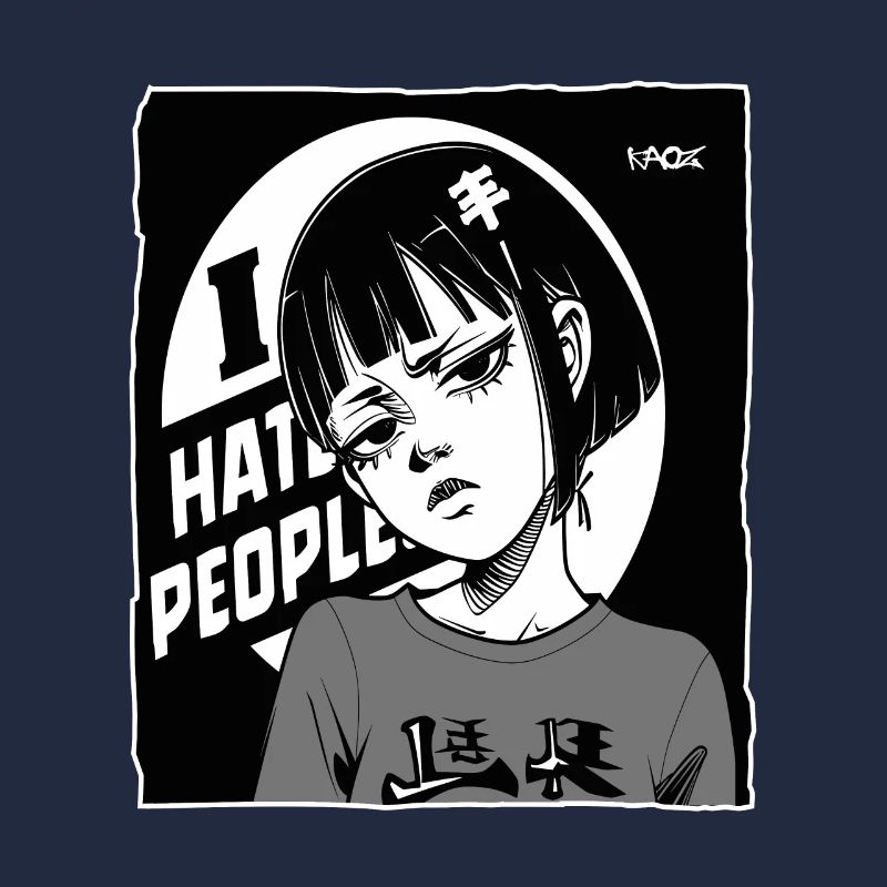 Cooles, Emo-Anime-Mädchen, Ich hasse Menschen