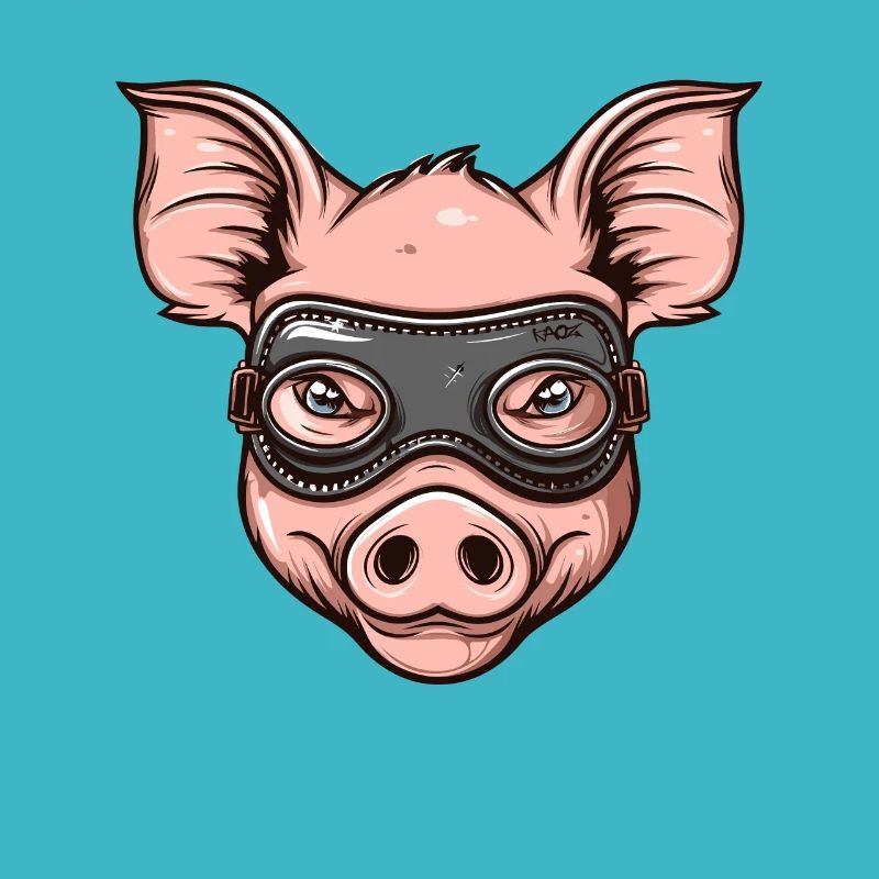 Drôle de masque en cuir cochon