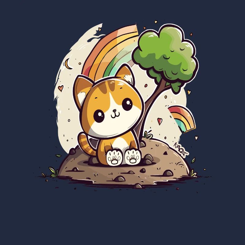 Niedliche Regenbogen-Kätzchen-Katze
