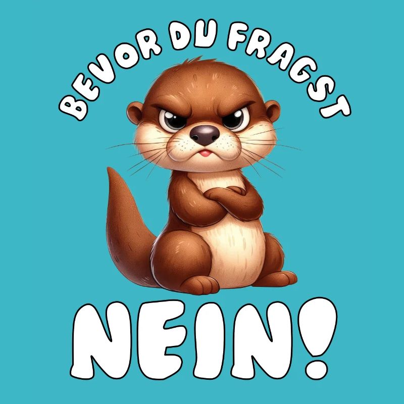 Lustiger Otter mit Spruch