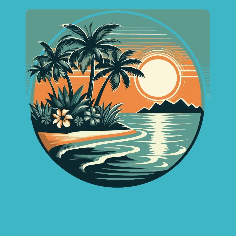 Beach, Palm Tree, Sunset, Holiday