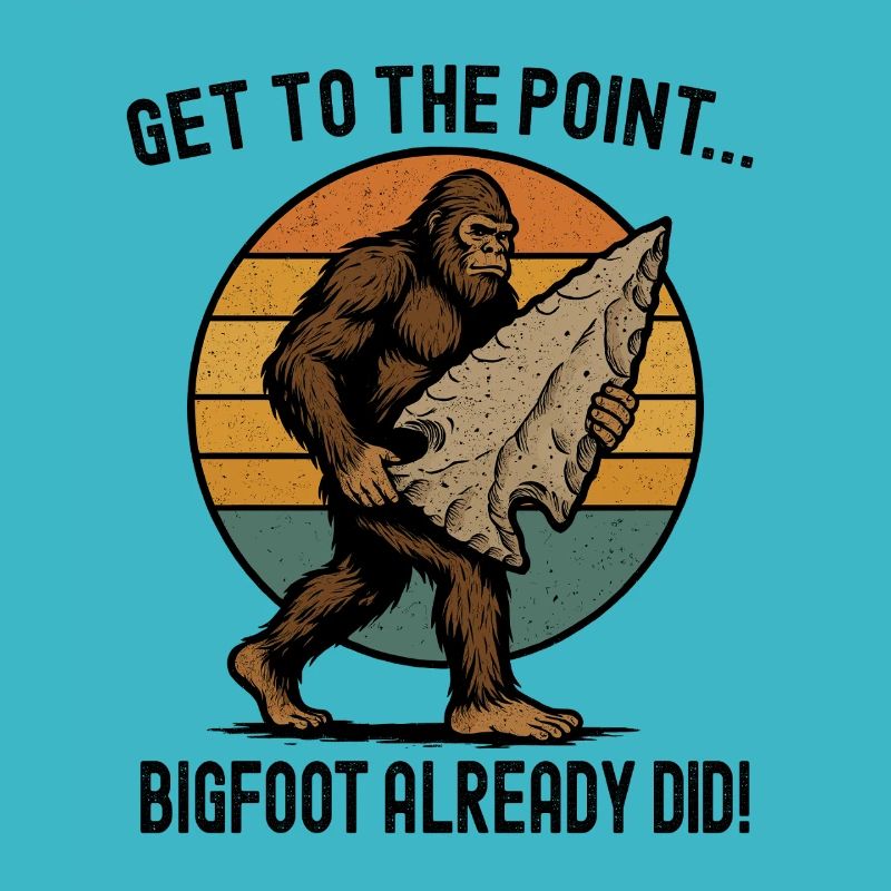 Bigfoot avec pointe de flèche Drôle de chasse à la pointe de flèche