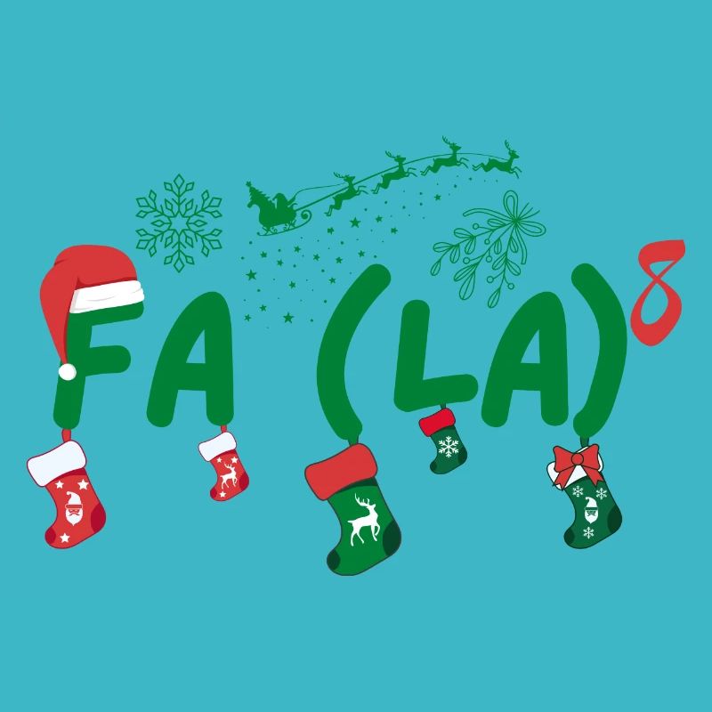 Christmas Santa Fa La 8 Funny Math Teacher