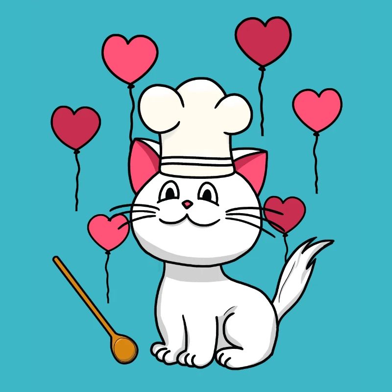Katze Koch Geburtstagsgeschenk Hobbykoch kochen