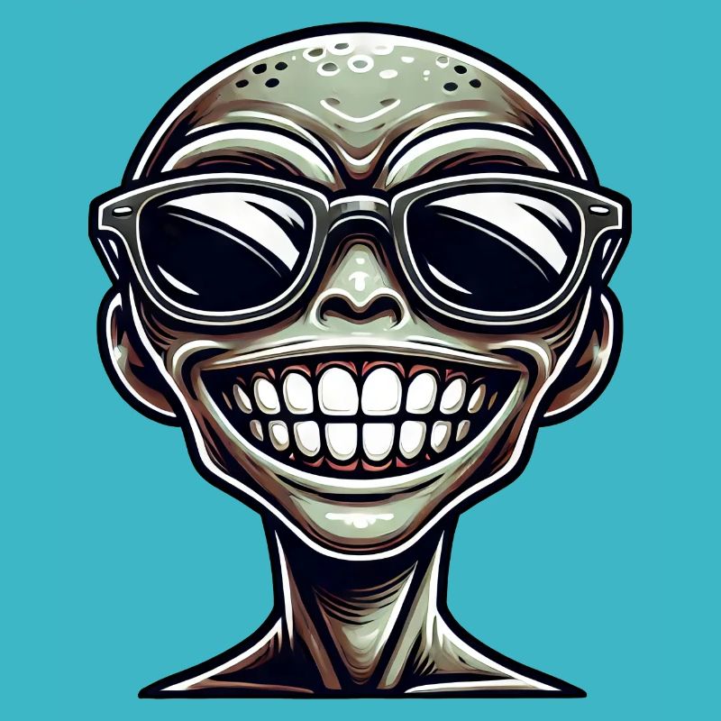 Cooles Alien Portrait mit Sonnenbrille