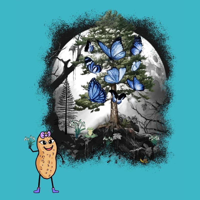 Peanut Spring Snowdrop Flowers Forest Nature
