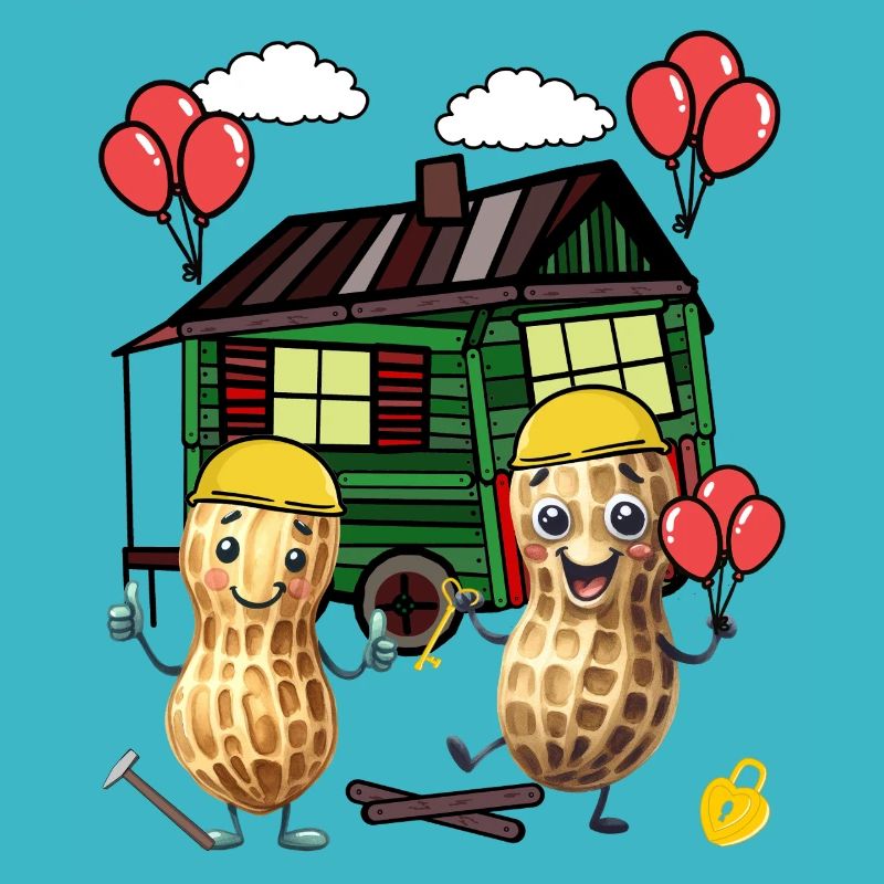 Cabane Remorque de construction Craftsman Peanut Home
