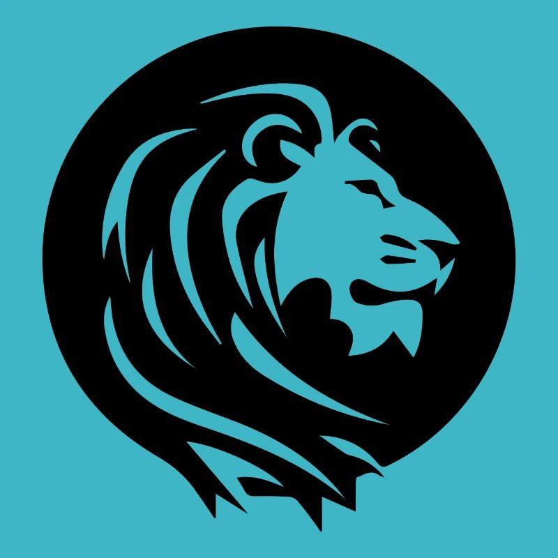 Mighty Lion Head with Mane Tattoo Style