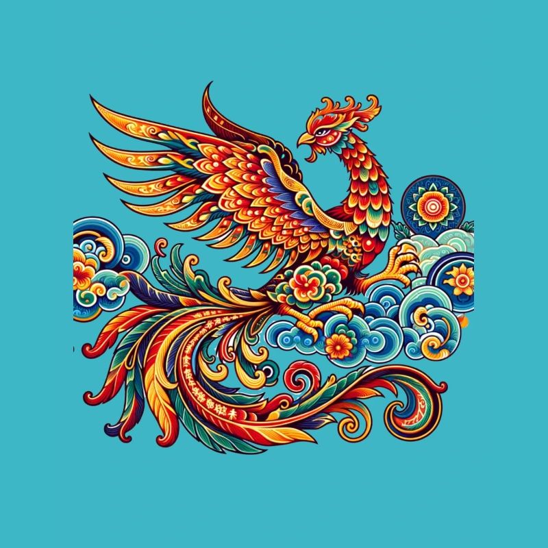 Lebendiger traditioneller chinesischer Phönix