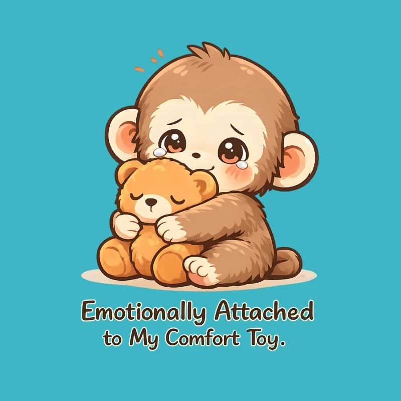 Punch Monkey Sad Cute Aesthetic Tee.