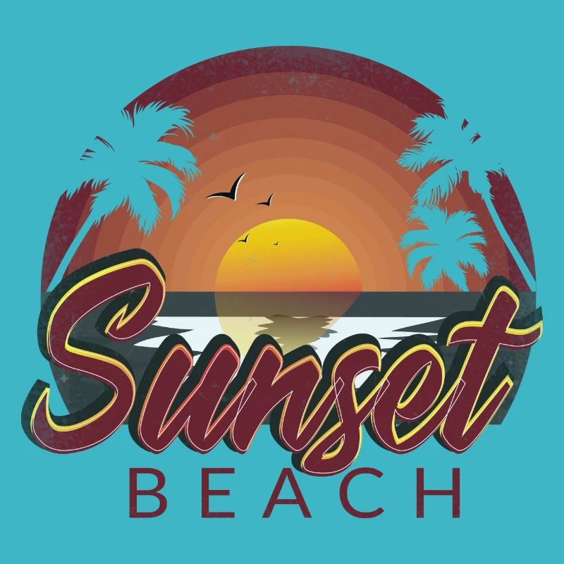 Plage du coucher du soleil