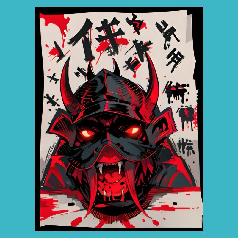Oni Mask Inferno Demonic Tee
