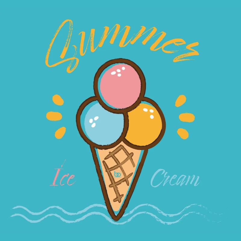 Crème glacée / Graphique de Bo glacé d’été