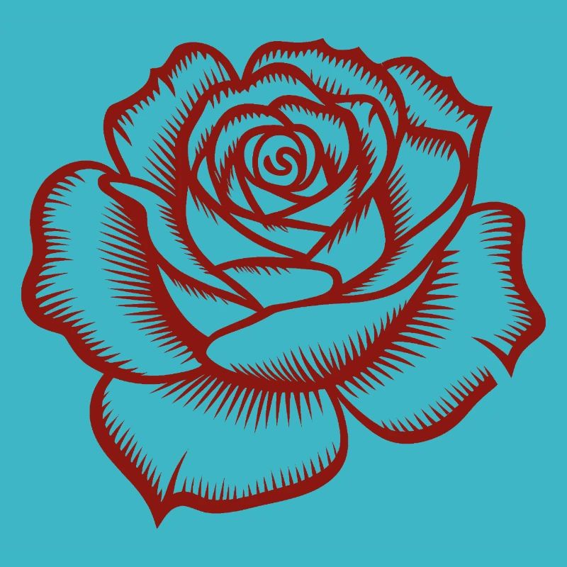 Rose - Cooles botanisches Logo