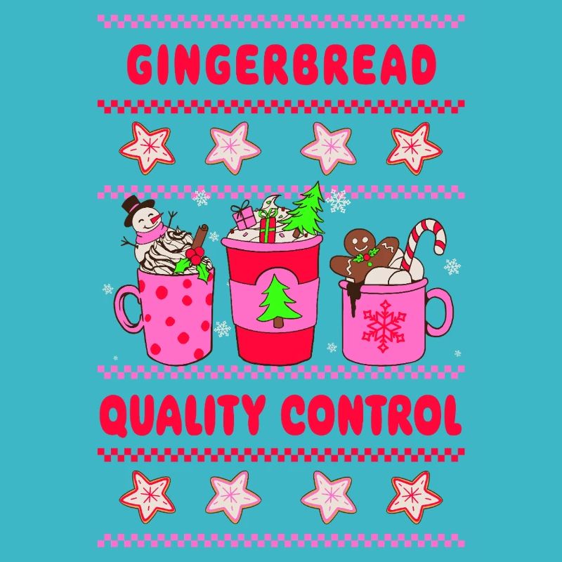 Gingerbread Quality Control - neon pink