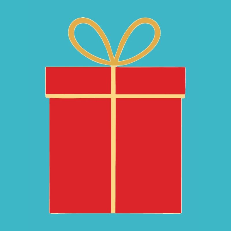 Weihnachtsgeschenk, rote Geschenkbox