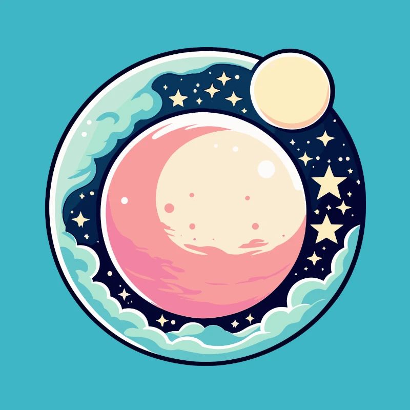 Moon Landscape Illustration