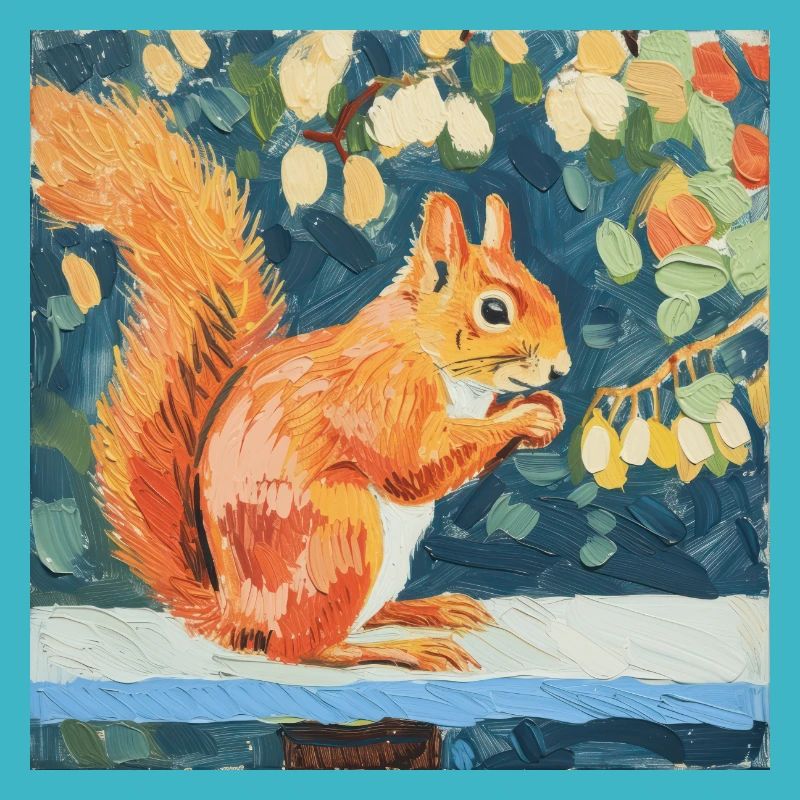 squirrel, colorful, animal, gift, gift idea