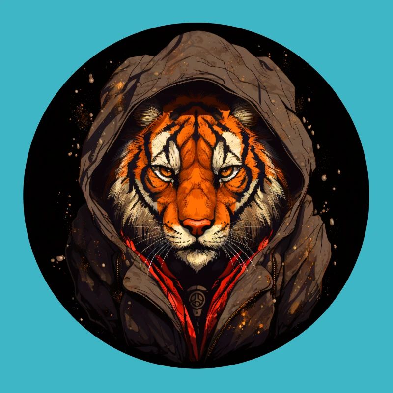 Approchez-vous, donnez un coup de pied, tigre de boxe
