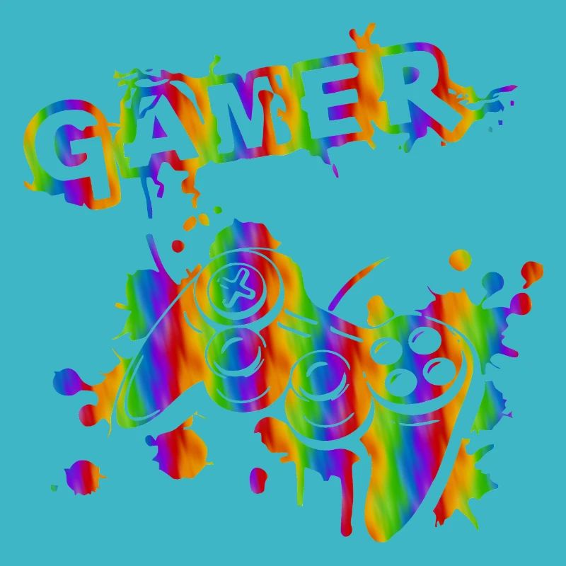 Gamer Game Play Online Computer Gaming Arcade Neon