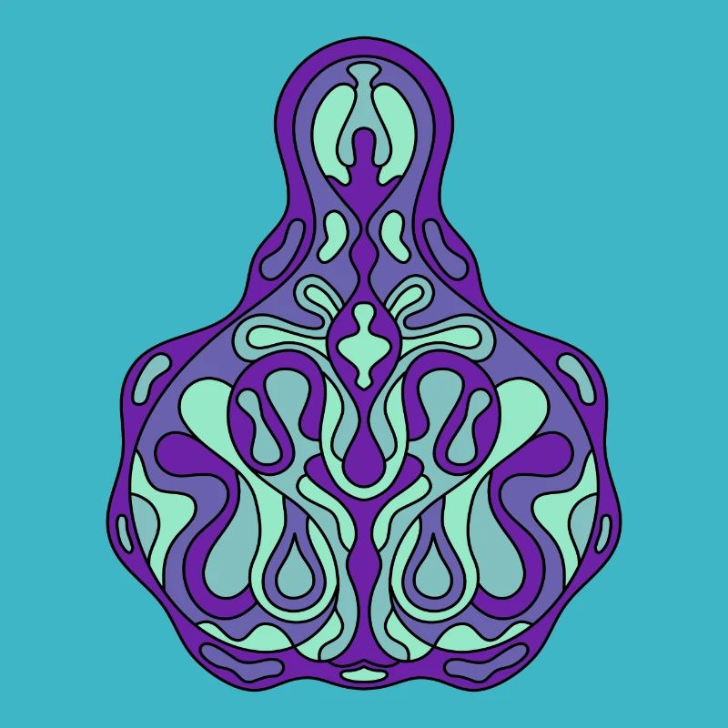 Art Nouveau inspired symmetrical abstract pattern
