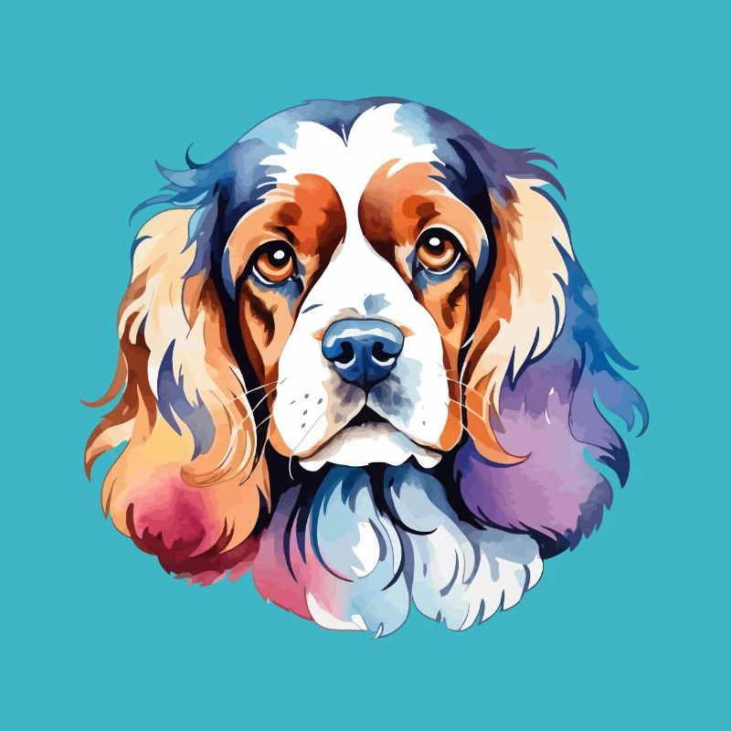 American Cocker Spaniel Wasserfarben