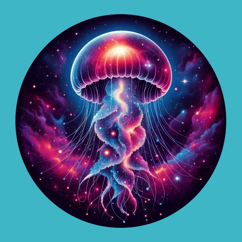 Cosmic Jellyfish Artwork Galaxy