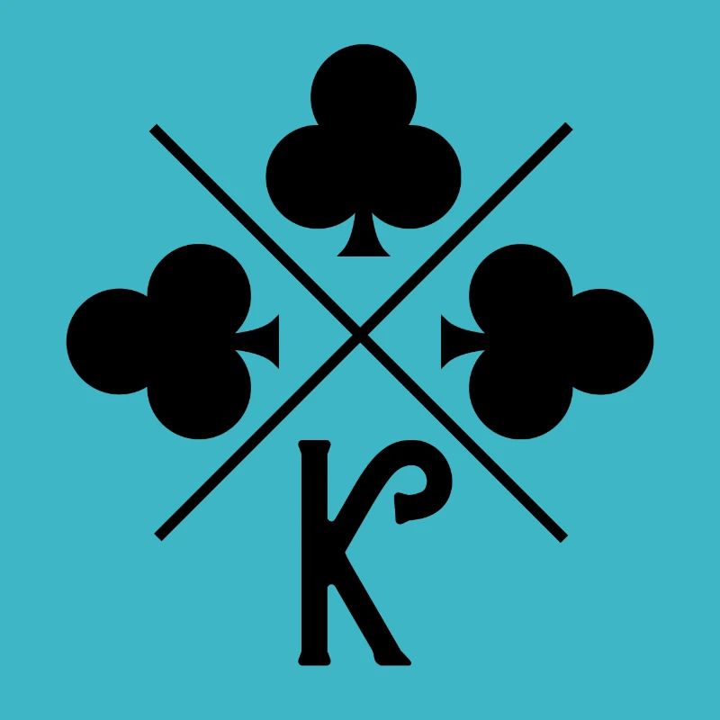 Letter k lucky clover